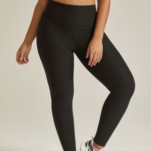Beyond Yoga Spacedye Out Of Pocket High Waisted Midi Legging in Darkest Night
